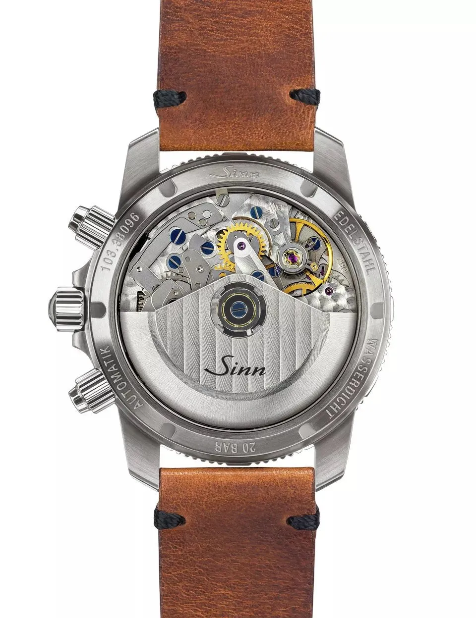 Sinn Uhren Sinn 103 St Sa Flieger Chronograph Vintage Rindsleder Braun Armbanduhr