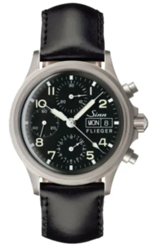 Sinn Uhren Sinn 356 Pilot Rindsleder Schwarze Uhr
