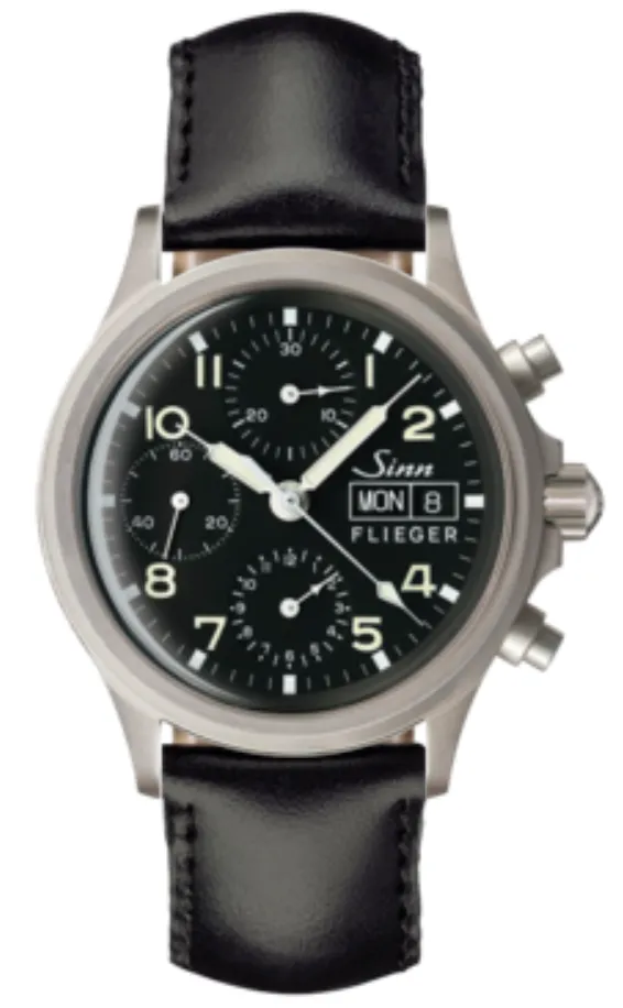 Sinn Uhren Sinn 356 Pilot Rindsleder Schwarze Uhr
