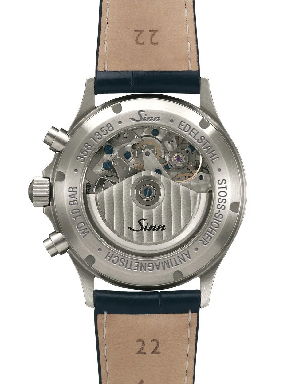 Sinn Uhren Sinn 358 Diapal Vintage Rindsleder Braun Armbanduhr
