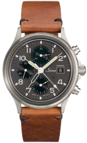Sinn Uhren Sinn 358 Diapal Vintage Rindsleder Braun Armbanduhr