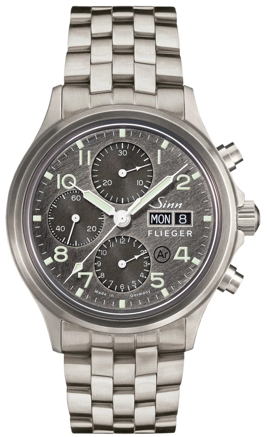 Sinn Uhren Sinn 358 Sa Pilot DS Armbanduhr mit Feingliederarmband