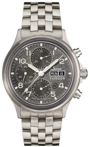 Sinn Uhren Sinn 358 Sa Pilot DS Armbanduhr mit Feingliederarmband