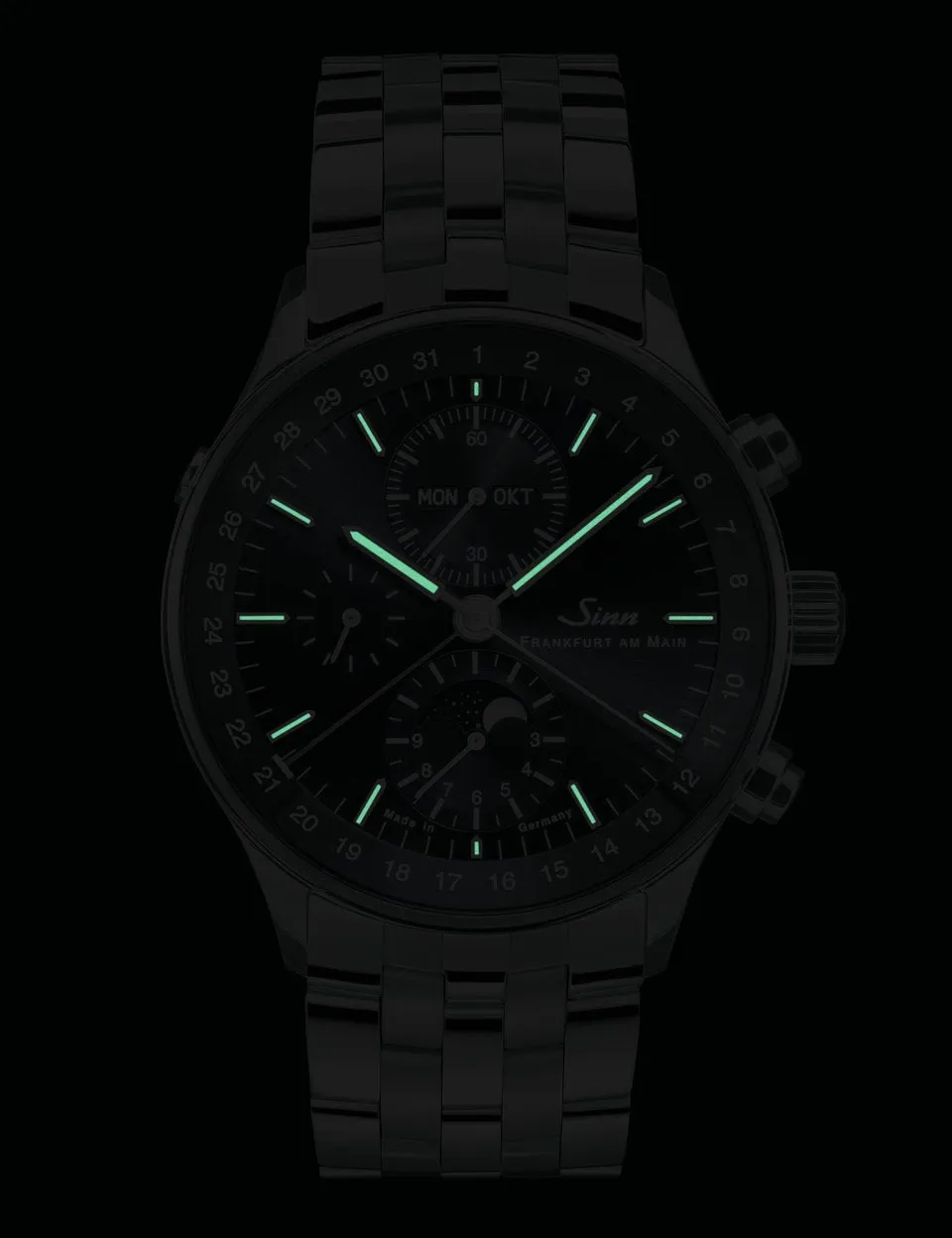 Sinn Uhren Sinn 6012 Frankfurter Finanzdistrikt Leder Schwarze Uhr