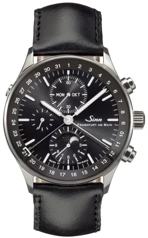 Sinn Uhren Sinn 6012 Frankfurter Finanzdistrikt Leder Schwarze Uhr
