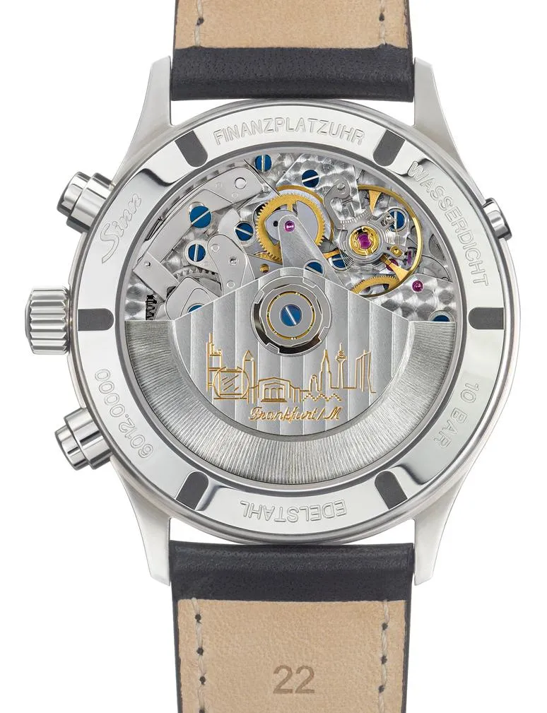 Sinn Uhren Sinn 6012 Frankfurter Finanzdistrikt Leder Schwarze Uhr