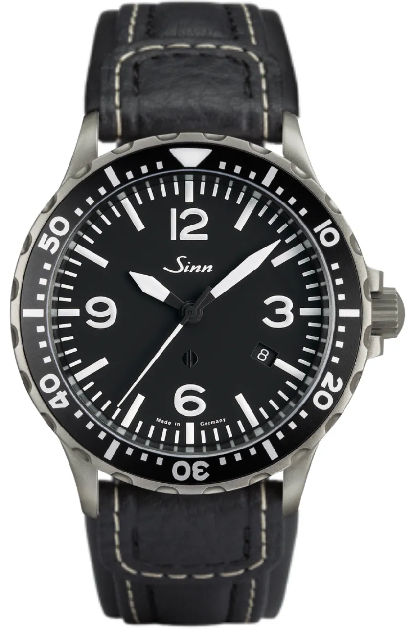 Sinn Uhren Sinn 857 Integriertes Armbanduhr mit Rindslederband