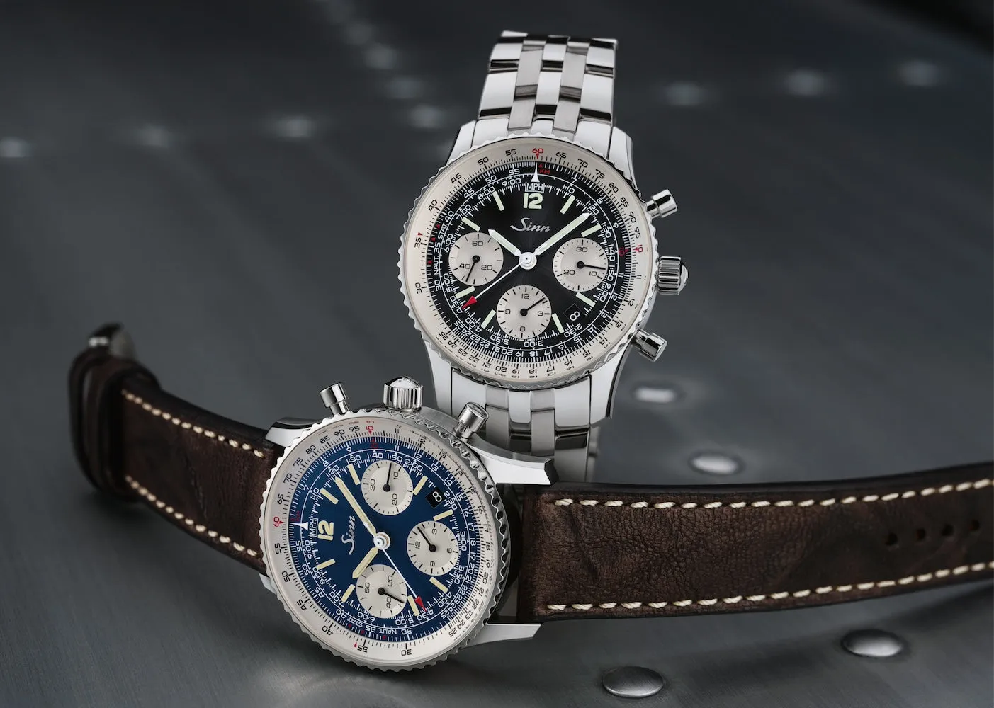 Sinn Uhren Sinn 903 St BE II Navigationsuhr mit braunem Lederarmband