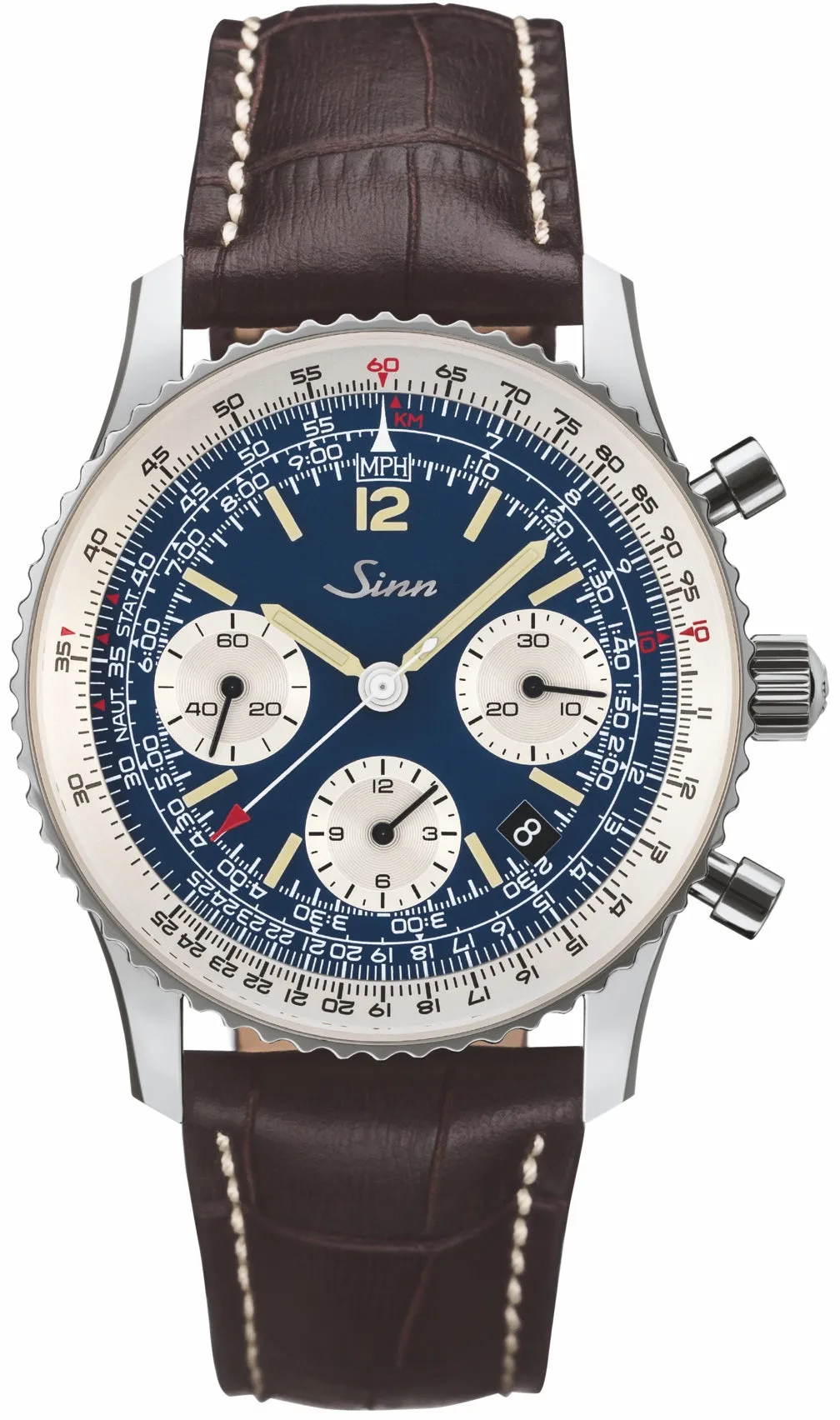 Sinn Uhren Sinn 903 St BE II Navigationsuhr mit braunem Lederarmband