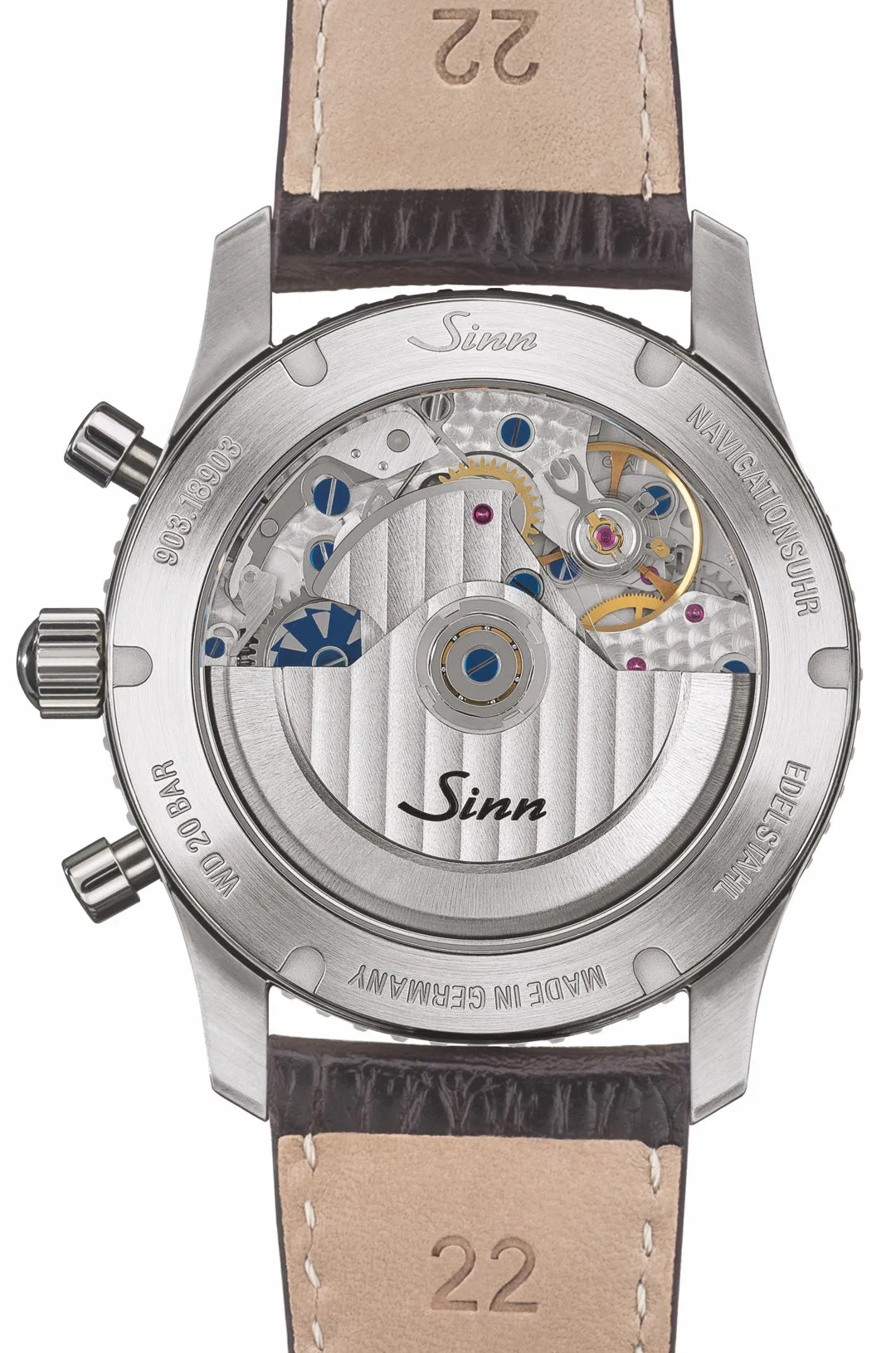 Sinn Uhren Sinn 903 St BE II Navigationsuhr mit braunem Lederarmband
