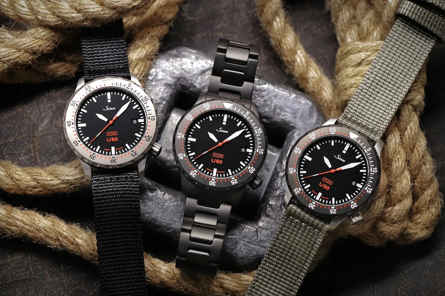 Sinn Uhren Sinn U50 Hydro S Textil Olive Grau Uhr