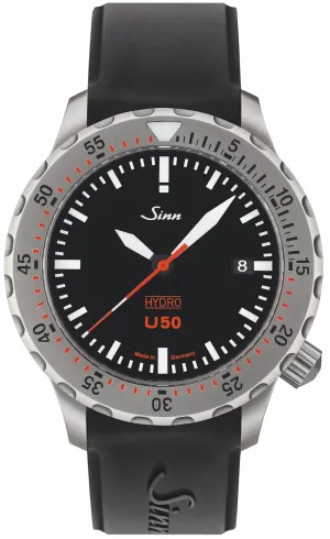 Sinn Uhren Sinn U50 Hydro Silikon Armbanduhr Schwarz