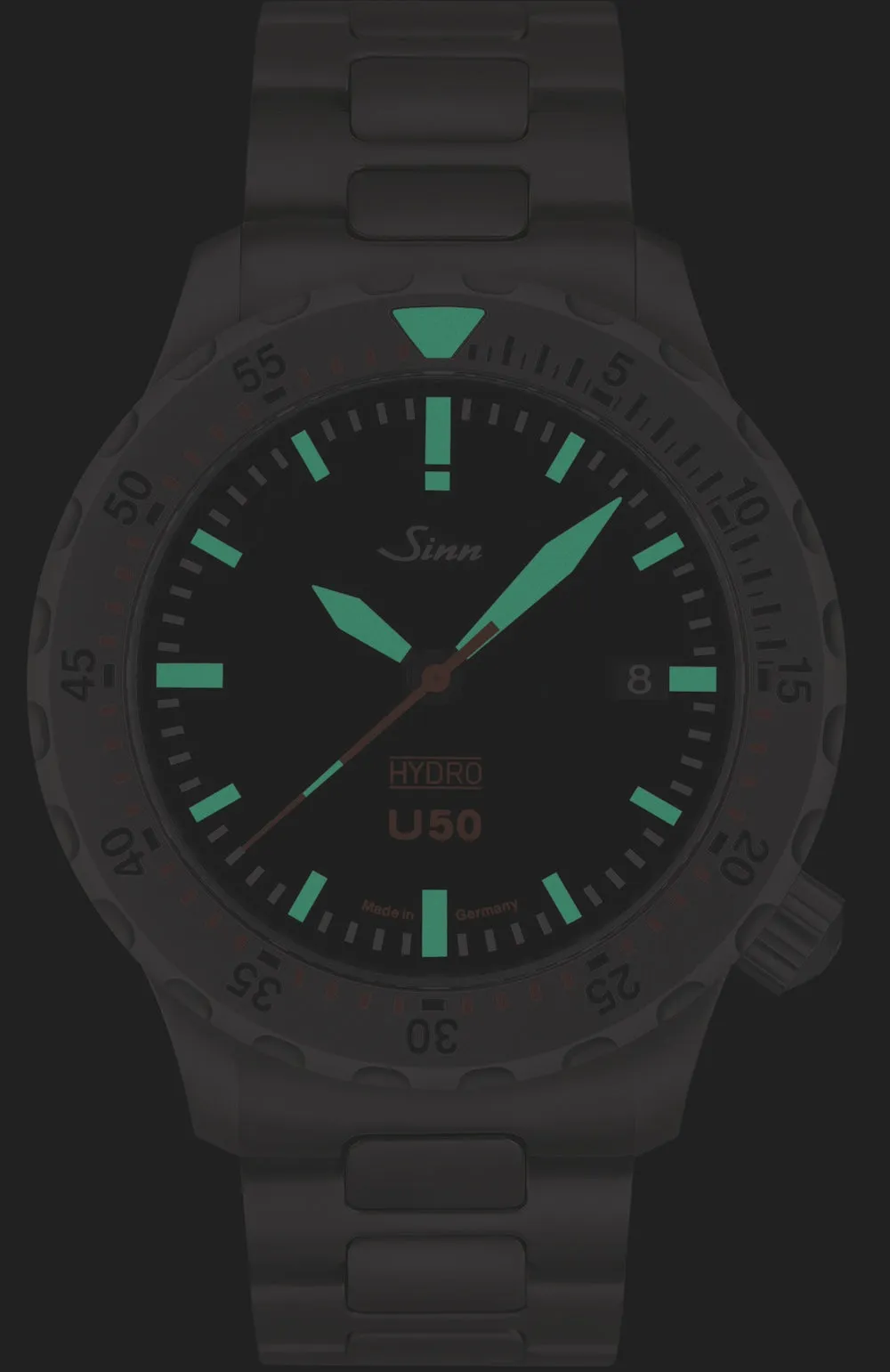 Sinn Uhren Sinn U50 Hydro Silikon Armbanduhr Schwarz
