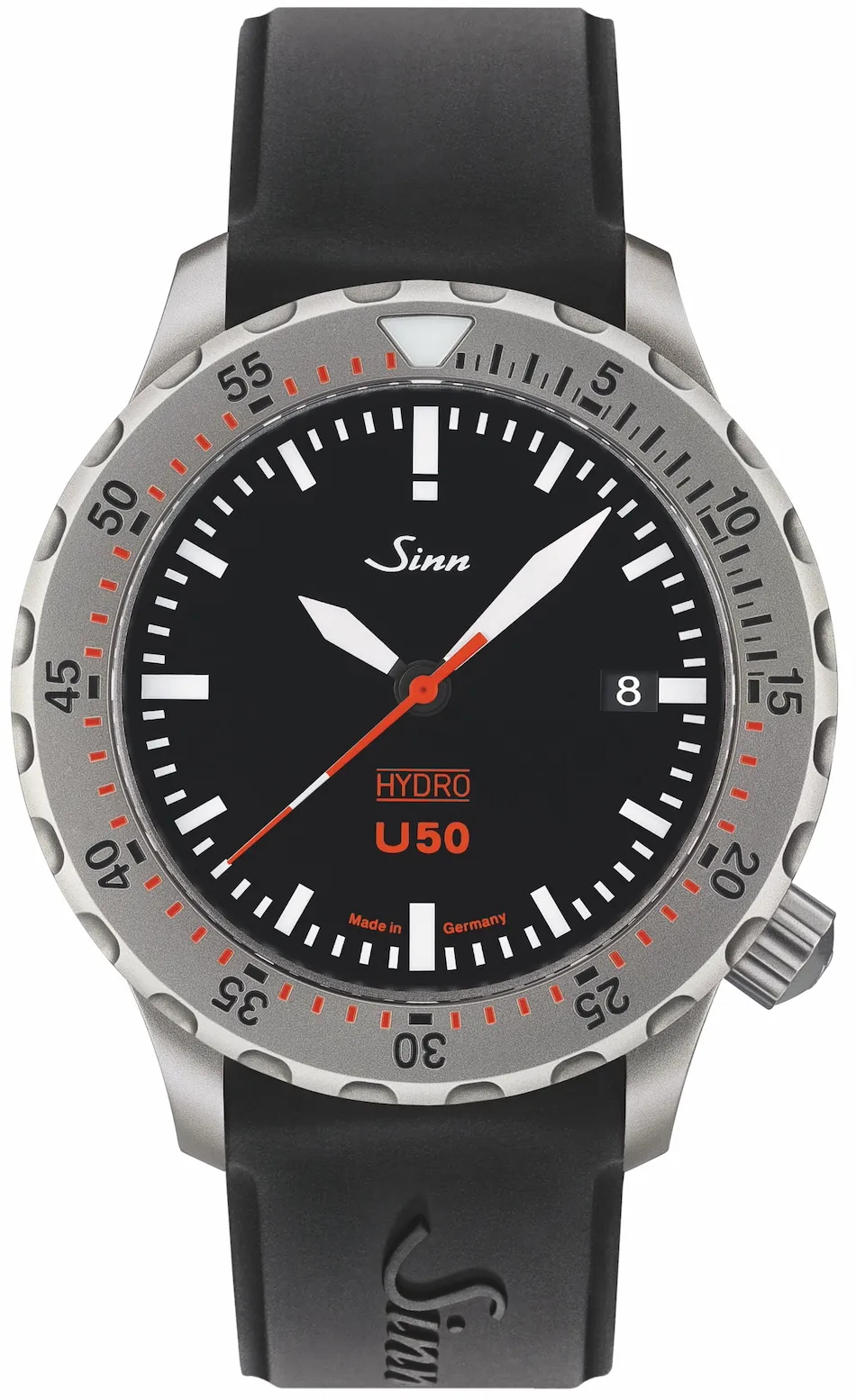Sinn Uhren Sinn U50 Hydro Silikon Armbanduhr Schwarz