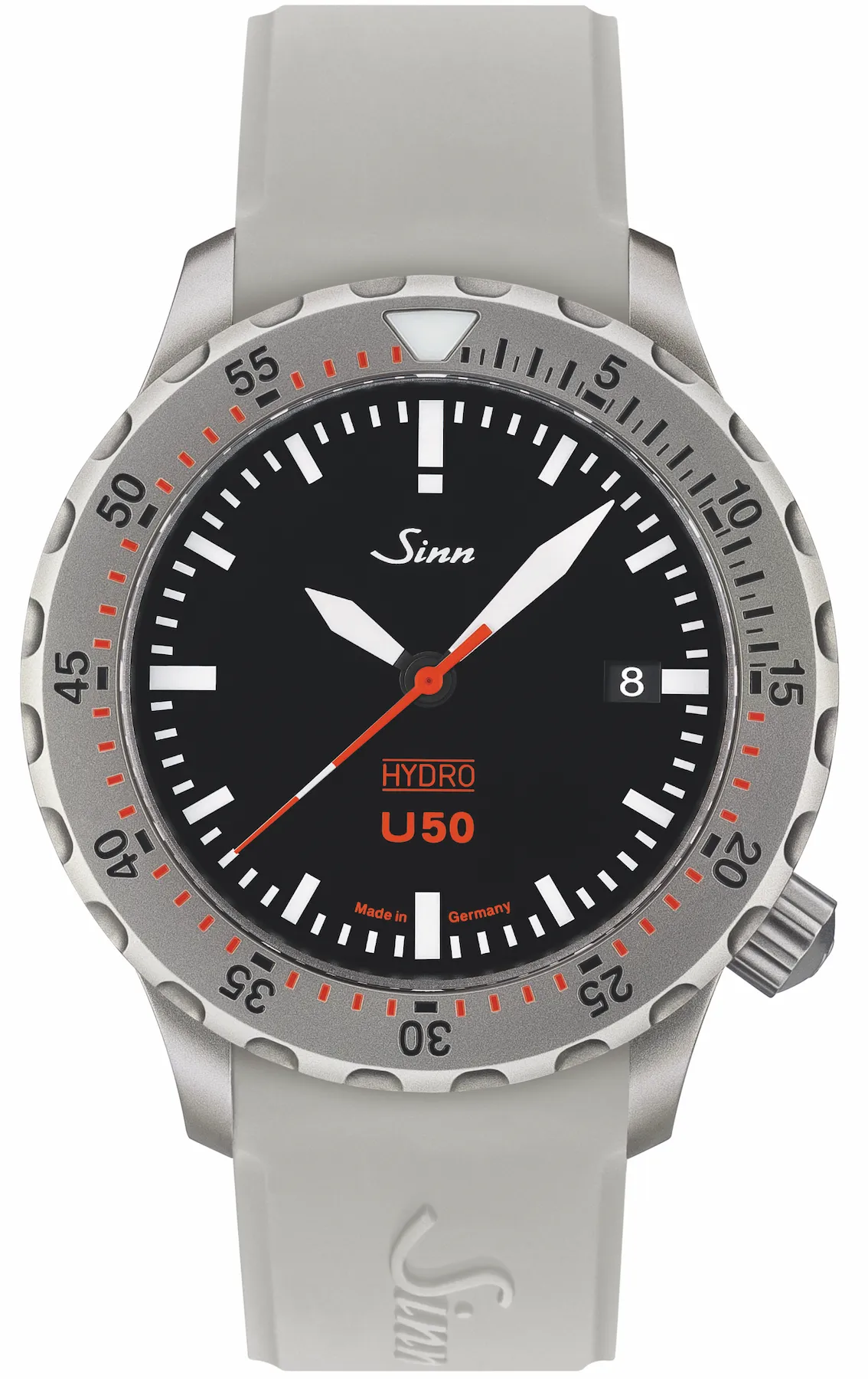 Sinn Uhren Sinn U50 Hydro Silikon Armbanduhr Weiß