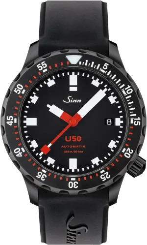 Sinn Uhren Sinn U50 S Silikon Armbanduhr Schwarz