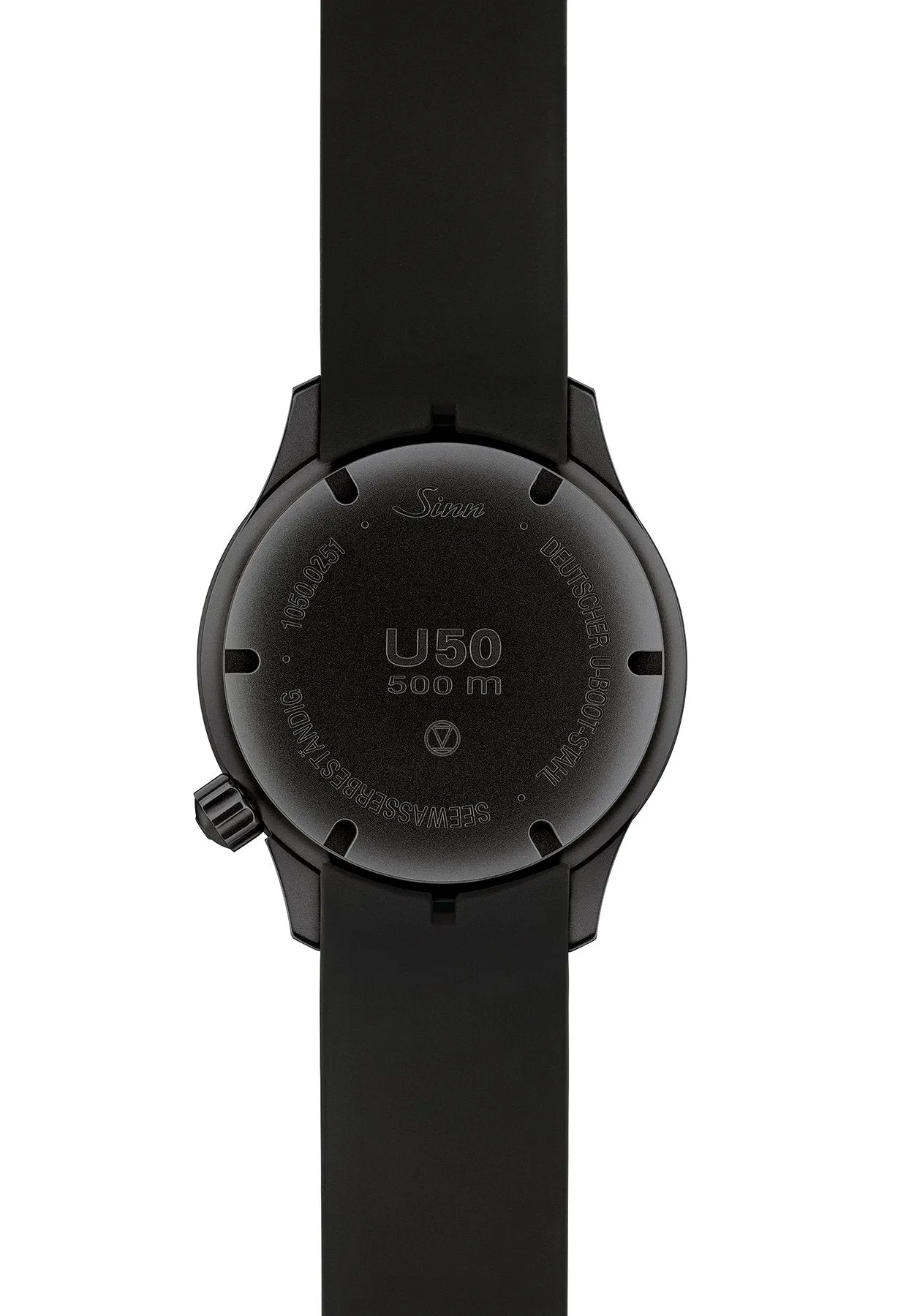 Sinn Uhren Sinn U50 S Silikon Armbanduhr Schwarz