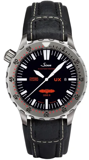 Sinn UX GSG 9 EZM 2B Armbanduhr mit Lederarmband