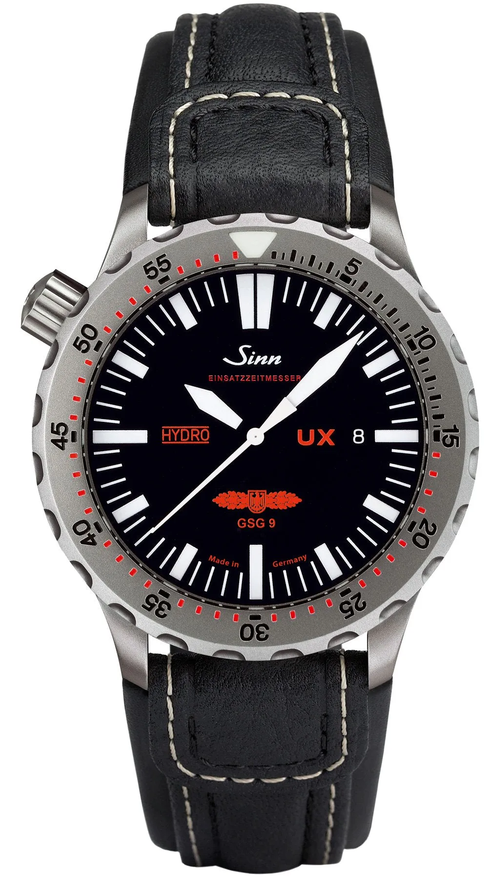 Sinn UX GSG 9 EZM 2B Armbanduhr mit Lederarmband