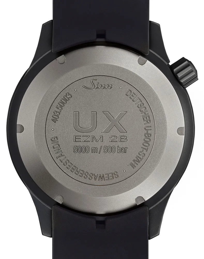 Sinn UX S GSG 9 EZM 2B Armbanduhr mit schwarzem Silikonband