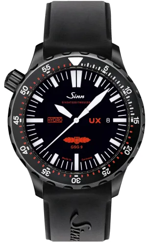 Sinn UX S GSG 9 EZM 2B Armbanduhr mit schwarzem Silikonband