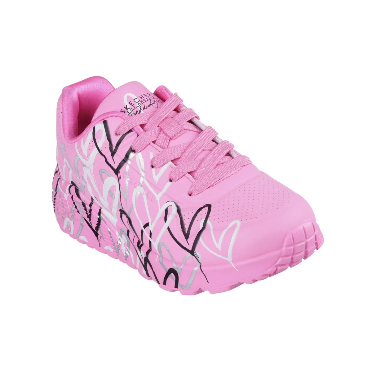 Skechers Girl's (Vorschulkind) 314067LHPMT Skechers x JGoldcrown: Uno Lite - Metallisch Love Hot Pink/Mehrfarbig