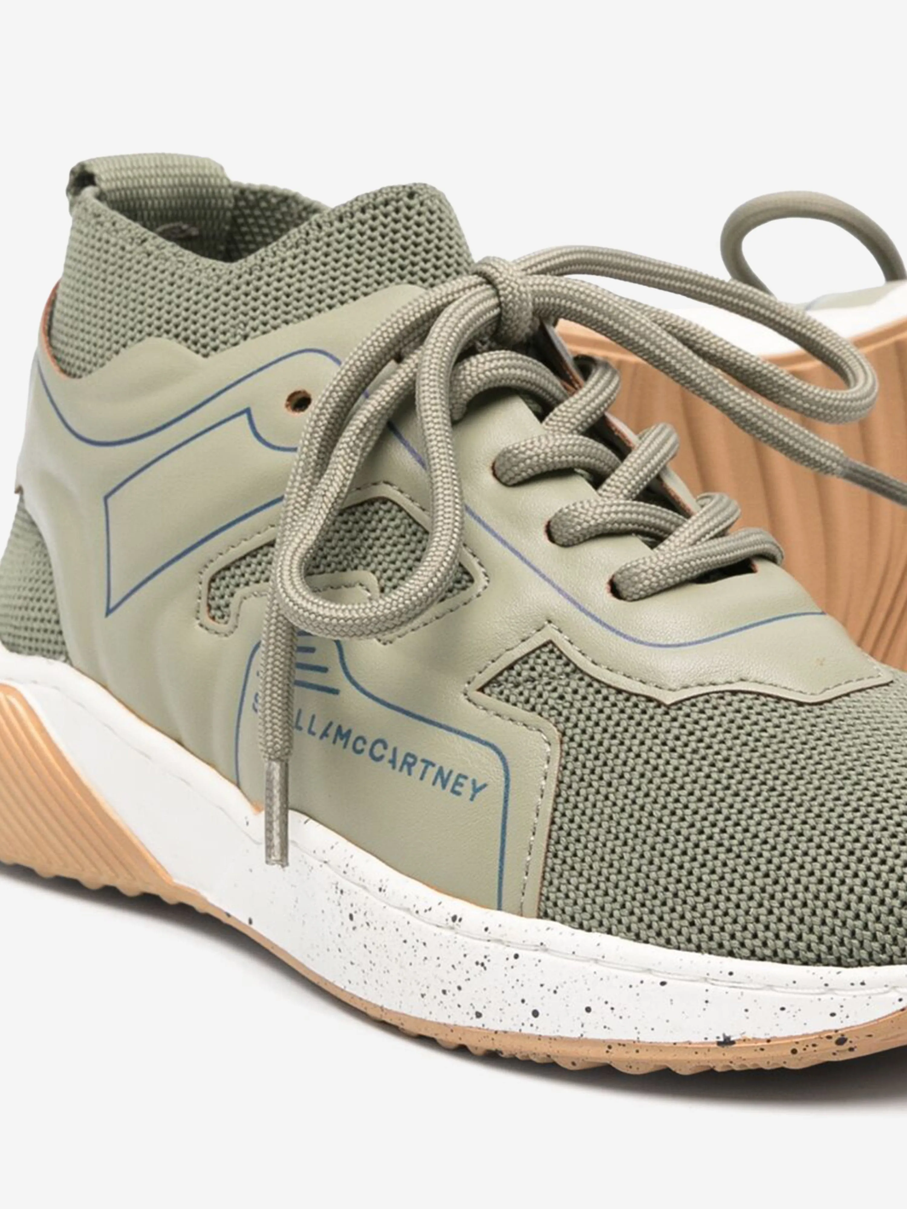 Stella McCartney Kids Schnür-Sneaker in Grün