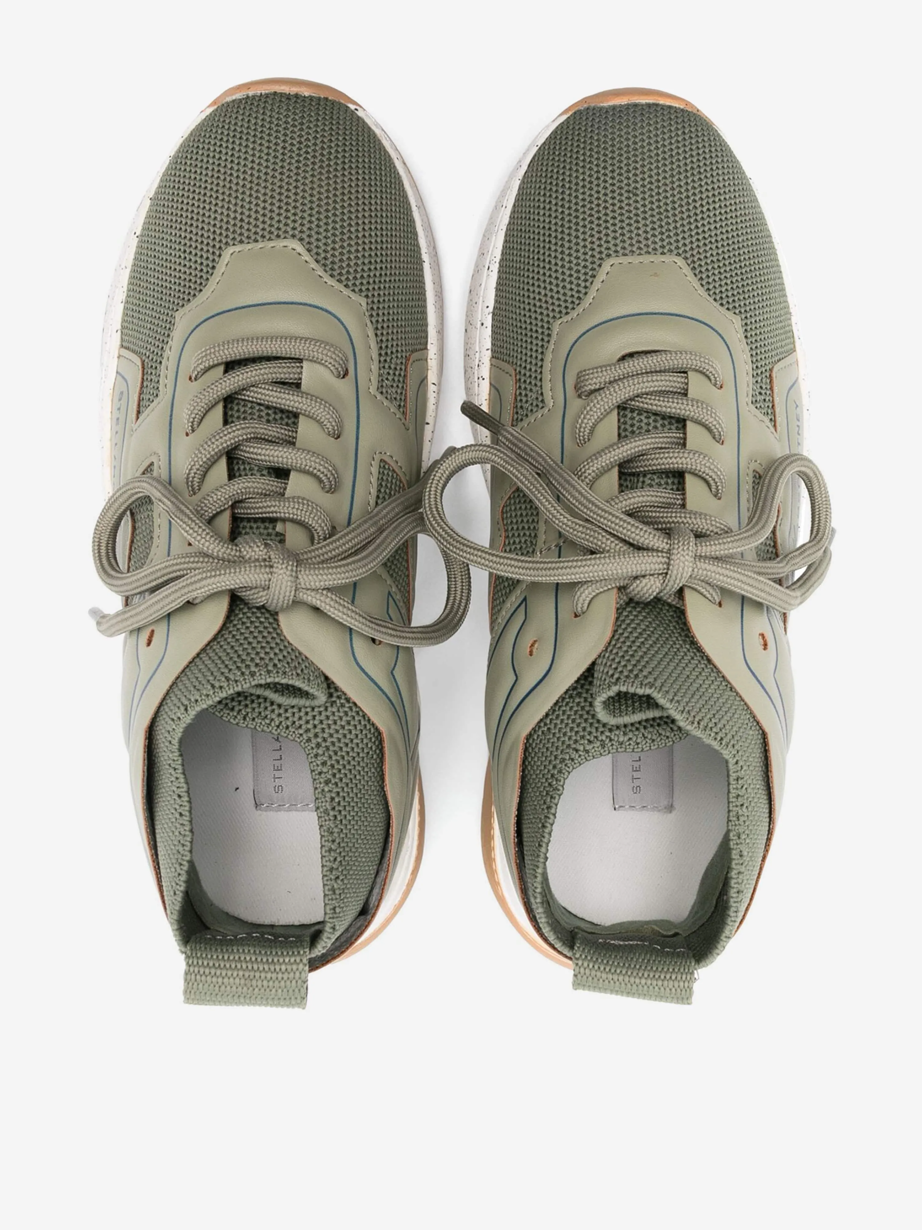 Stella McCartney Kids Schnür-Sneaker in Grün