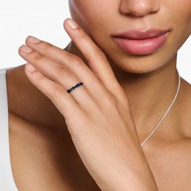 Sterling Silber Schwarz Pavé Steine Ring TR2358-643-11 Thomas Sabo Ringe