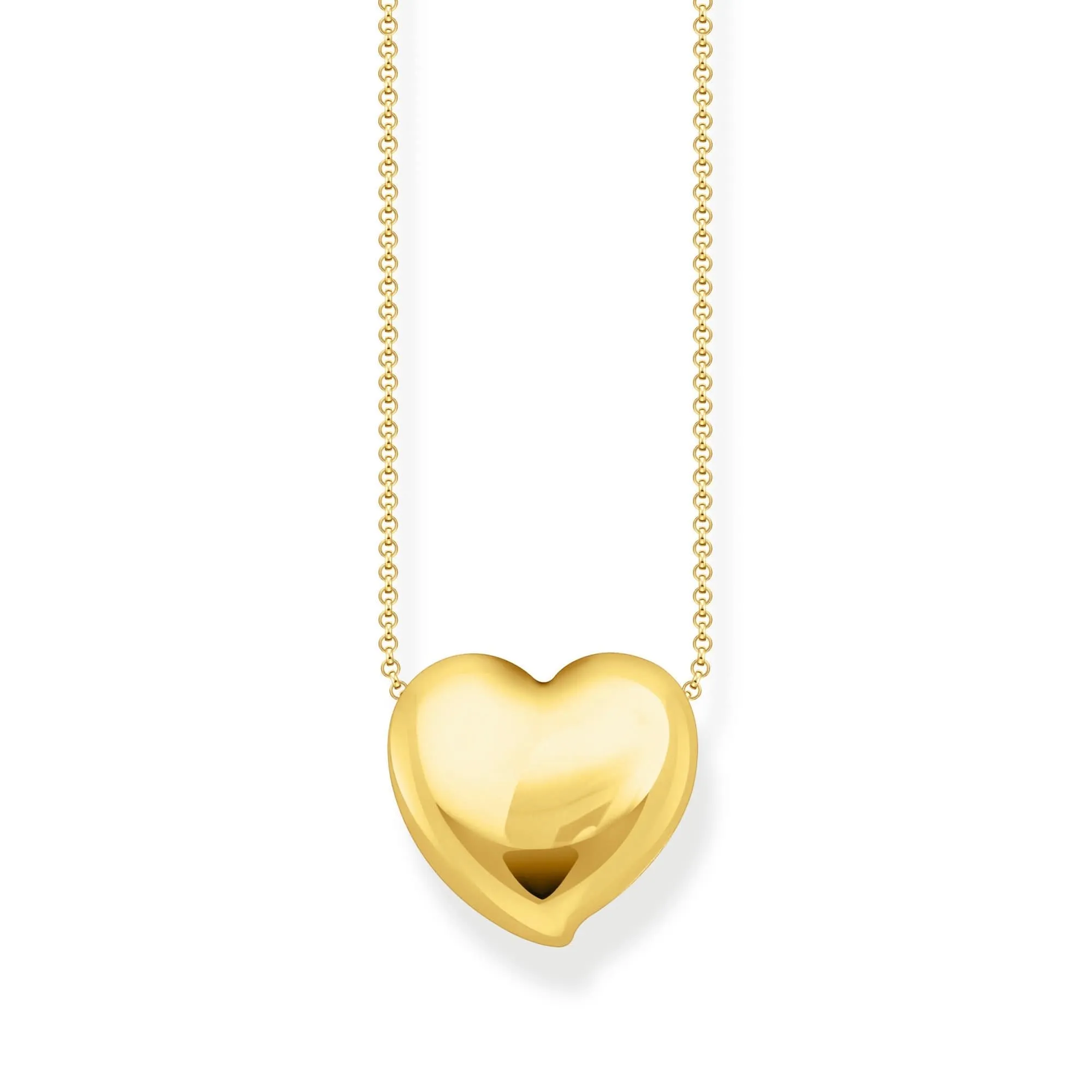 Sterling Silber Kühnheit Eleganz Vergoldetes Herzförmiges Halskette KE2276-413-39 Thomas Sabo Halsketten
