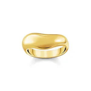 Sterling Silber Kühnheit Eleganz Vergoldeter Organisch Geformter Ring TR2473-413-39 Thomas Sabo Ringe