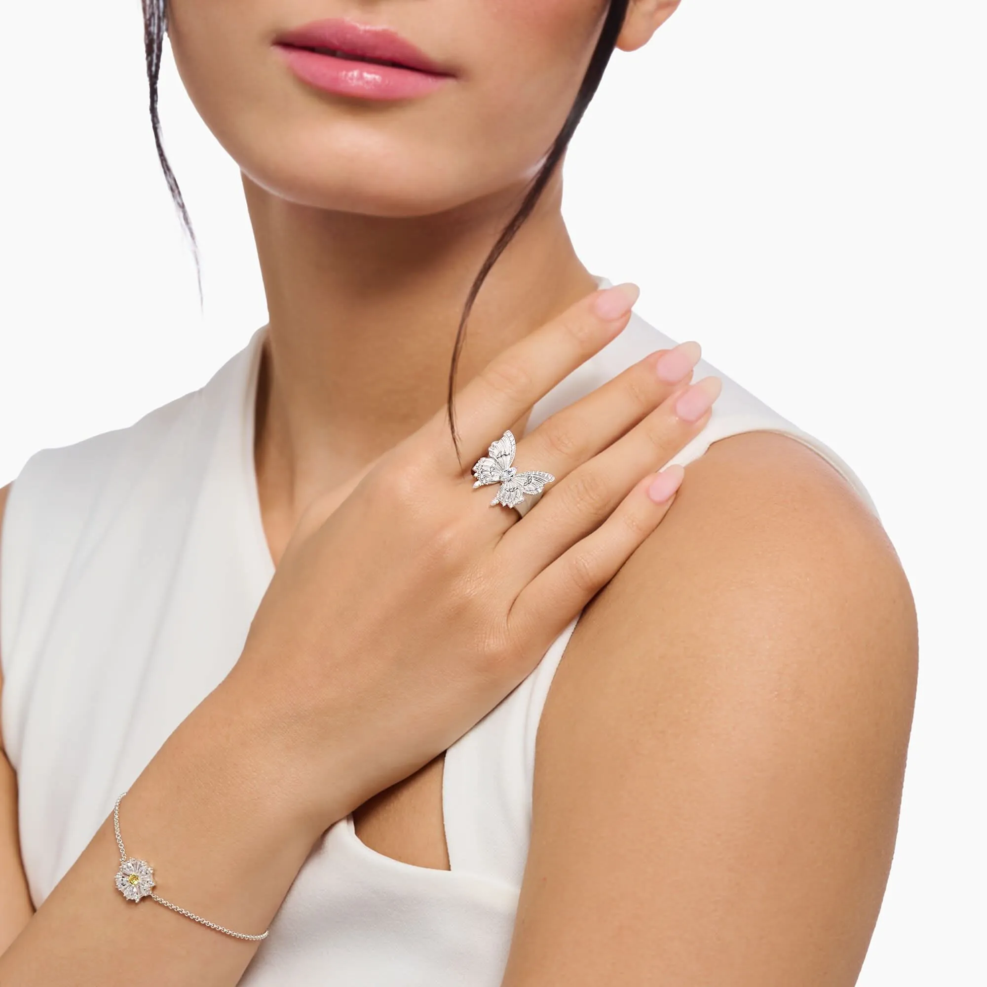 Sterling Silber Schmetterlings-Paradies Cocktailring TR2495-051-14 Thomas Sabo Ringe