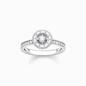Sterling Silber Kreisring mit weißen Steinen TR2255-051-14 Thomas Sabo Ringe