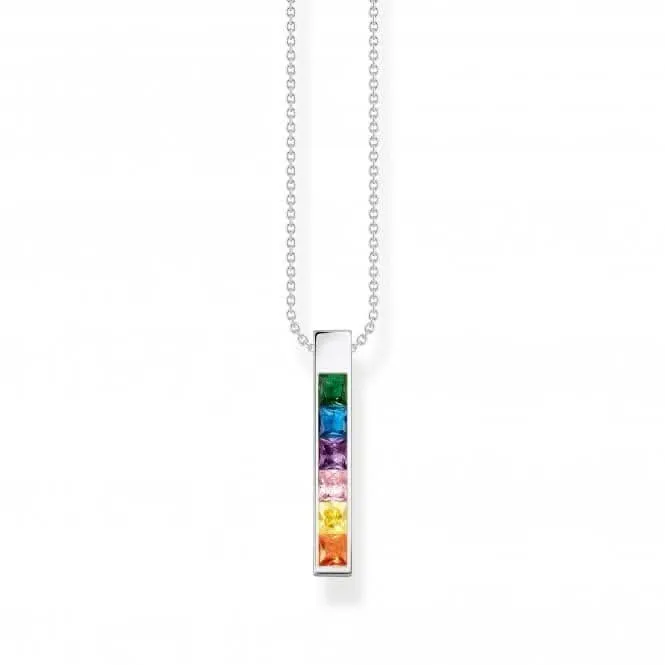 Sterling Silber Halskette mit bunten Steinen KE2113-166-7-L45V Thomas Sabo Halsketten