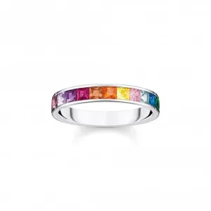 Sterling Silber Farbige Steine Ring TR2403-477-7 Thomas Sabo Ringe