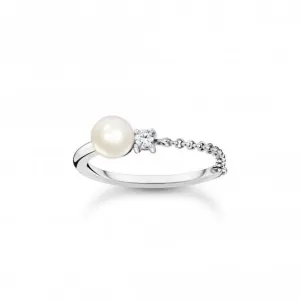 Sterling Silber Zarter Perlenring TR2369-167-14 Thomas Sabo Ringe
