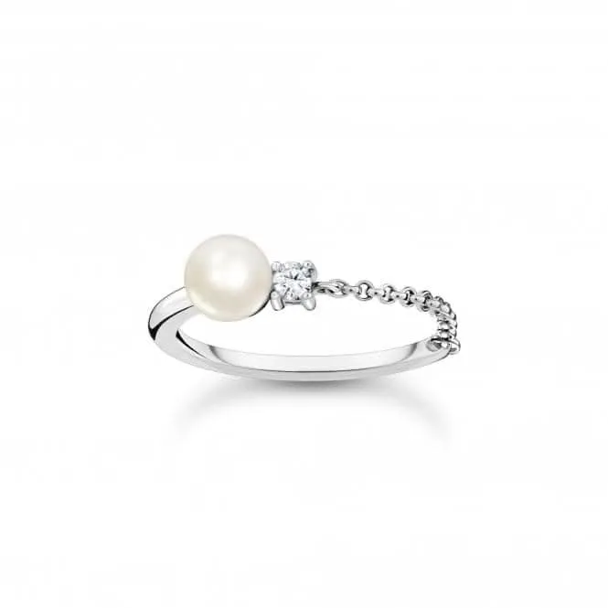 Sterling Silber Zarter Perlenring TR2369-167-14 Thomas Sabo Ringe
