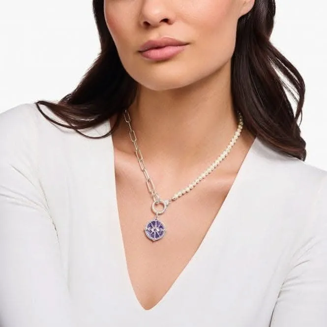 Sterling Silber Süßwasserperlen Zirkonia Halskette KE2193-167-14-L47V Thomas Sabo Halsketten