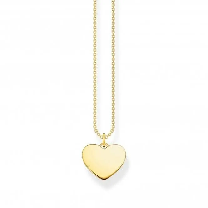 Sterling Silber vergoldetes Herz Halskette KE2128-413-39-L45V Thomas Sabo Halsketten