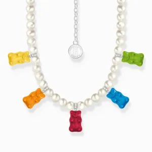 Sterling Silber HARIBO Bunte Goldbären Zirkonia Perlenkette KE2208-052-7-L50V Thomas Sabo Ketten