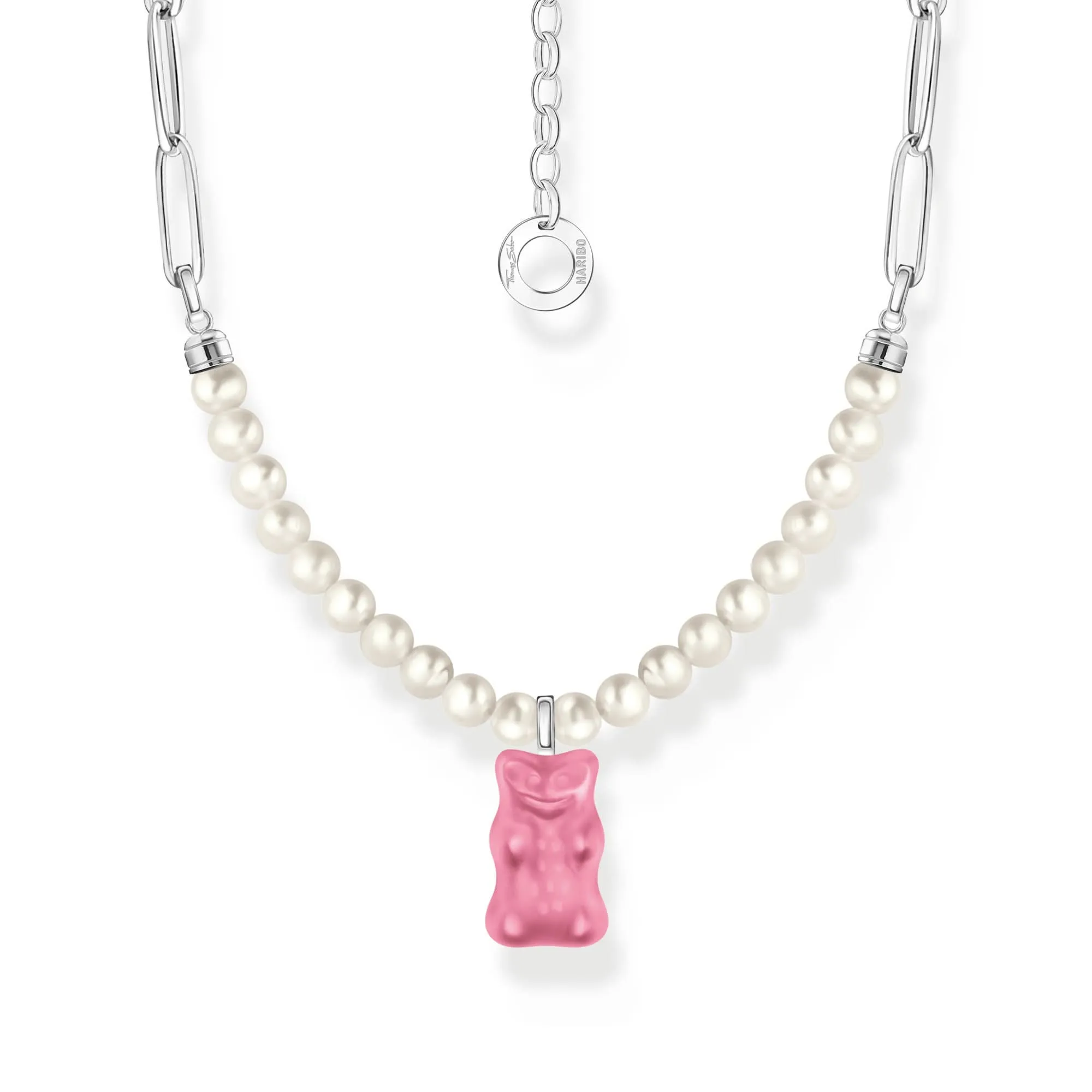 Sterling Silber HARIBO Süßwasserperlen Pink Goldbären Halskette KE2207-082-9 Thomas Sabo Halsketten