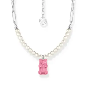 Sterling Silber HARIBO Süßwasserperlen Pink Goldbären Halskette KE2207-082-9 Thomas Sabo Halsketten