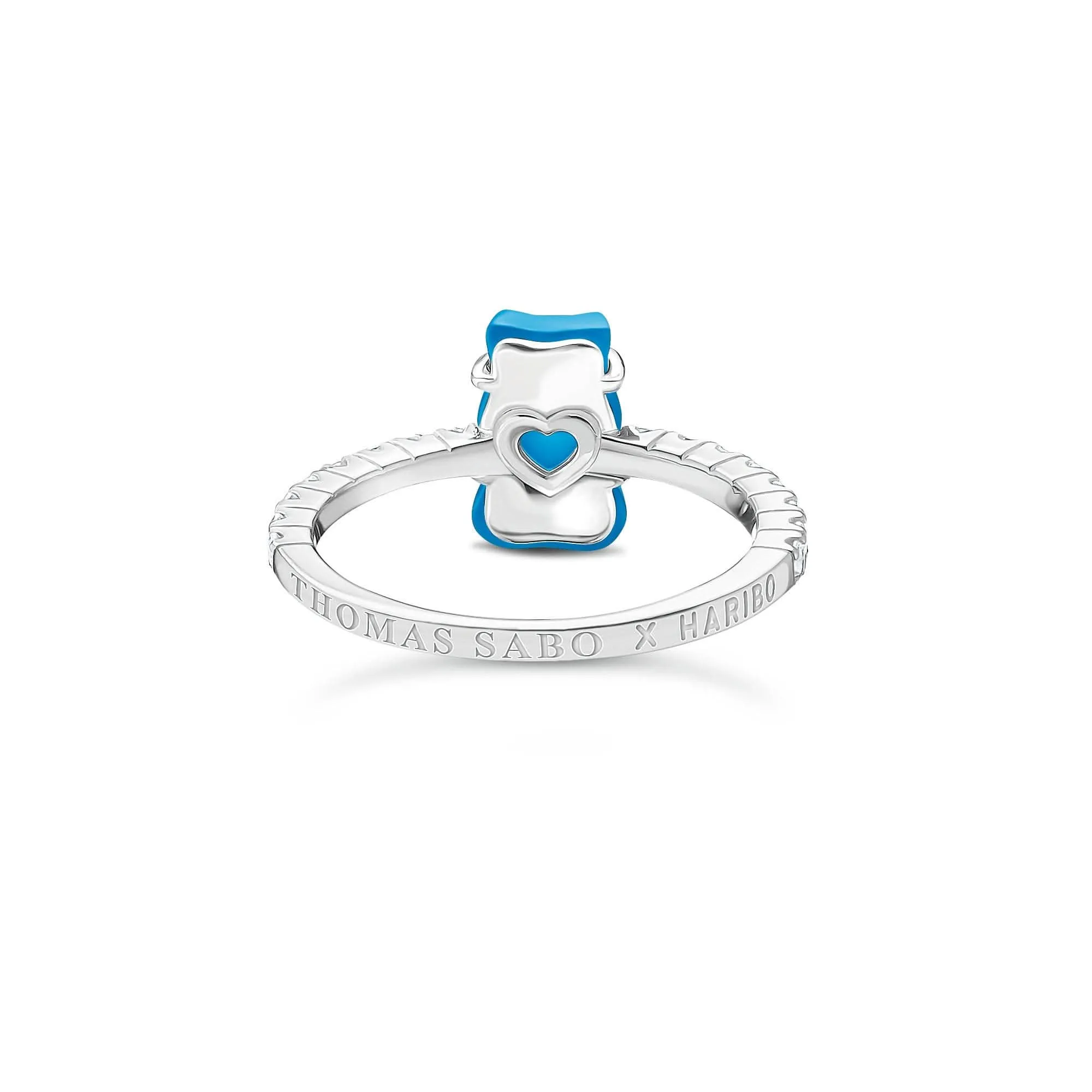 Sterling Silber HARIBO Zirkonia Blau Goldbären Ring TR2459-052-1 Thomas Sabo Ringe