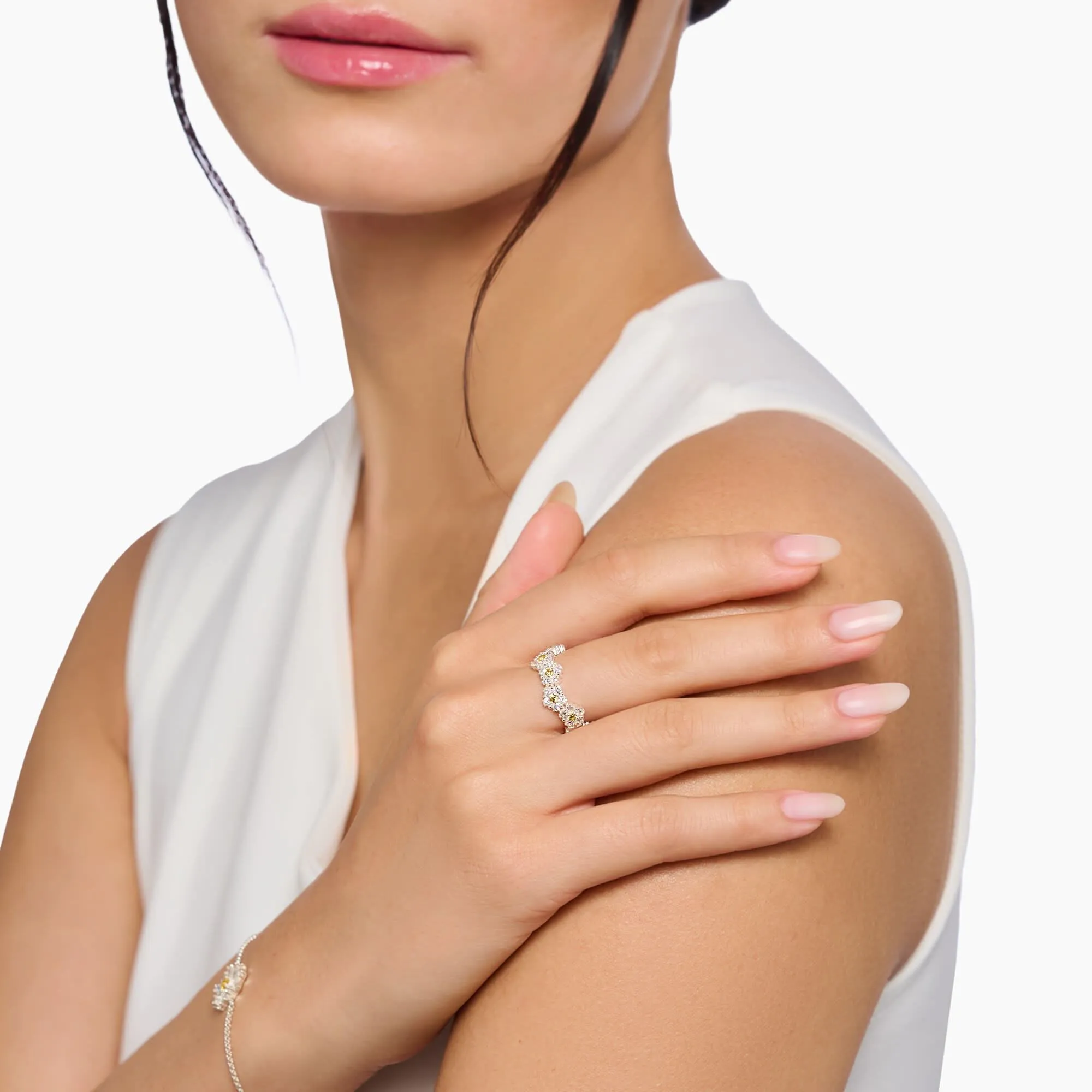 Sterling Silber Hübsche Blumen Ring TR2337-051-4 Thomas Sabo Ringe