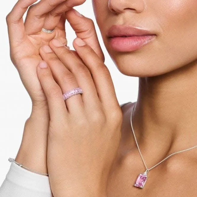Sterling Silber Rosa Pavé-Steine Ring TR2366-051-9 Thomas Sabo Ringe