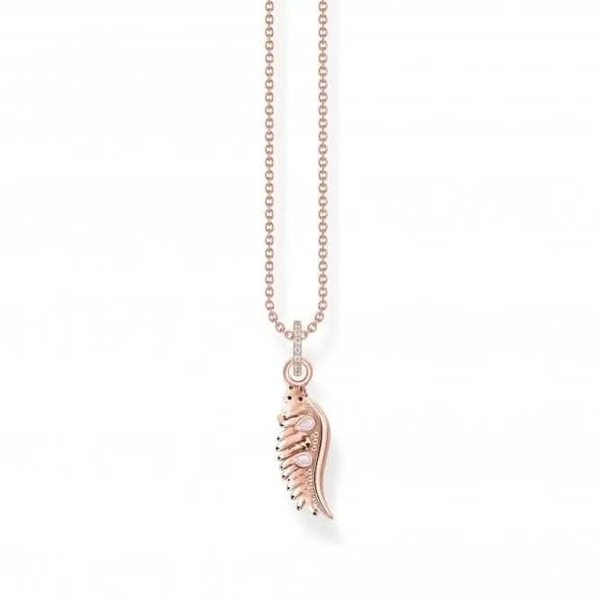 Sterling Silber Roségold Plättung Rosa Steine Phönix Flügel Halskette KE2168-323-9-L45V Thomas Sabo Halsketten