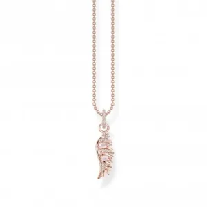 Sterling Silber Roségold Plättung Rosa Steine Phönix Flügel Halskette KE2168-323-9-L45V Thomas Sabo Halsketten