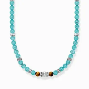 Sterling Silber Türkis mit Tigerauge-Elementen Halskette KE2180-364-17 Thomas Sabo Halsketten