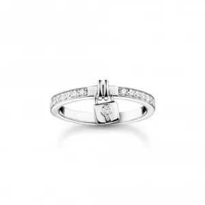 Sterling Silber Weiß Vorhängeschloss Ring TR2371-051-14 Thomas Sabo Ringe