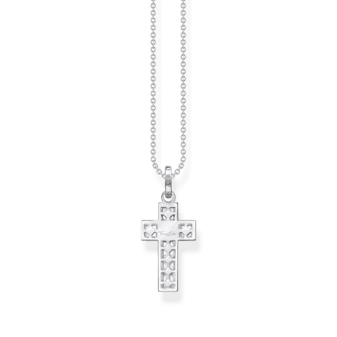 Sterling Silber Weiße Steine Kreuzkette KE2166-051-14 Thomas Sabo Ketten